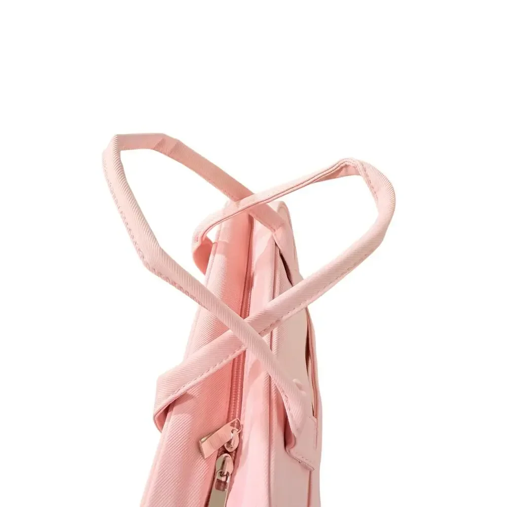 Pink Multi-Pocket Organizer Carrying Case Tote Bag Clear Front Pocket
